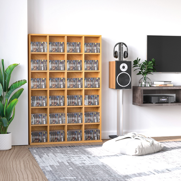 24-Shelf Storage Rack Unit  with Adjustable Shelves (Beech)