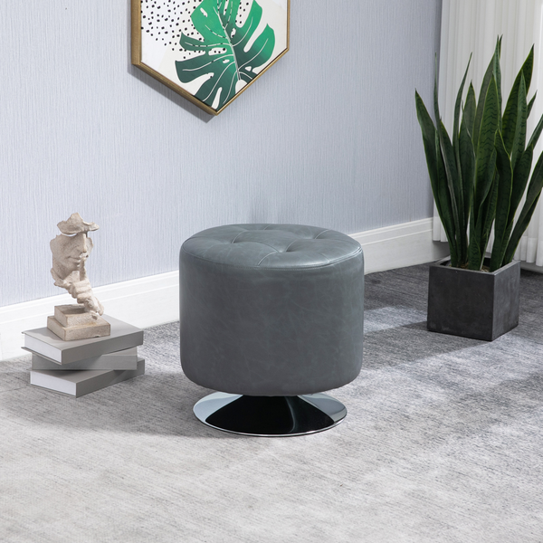 360° Swivel Foot Stool – Grey