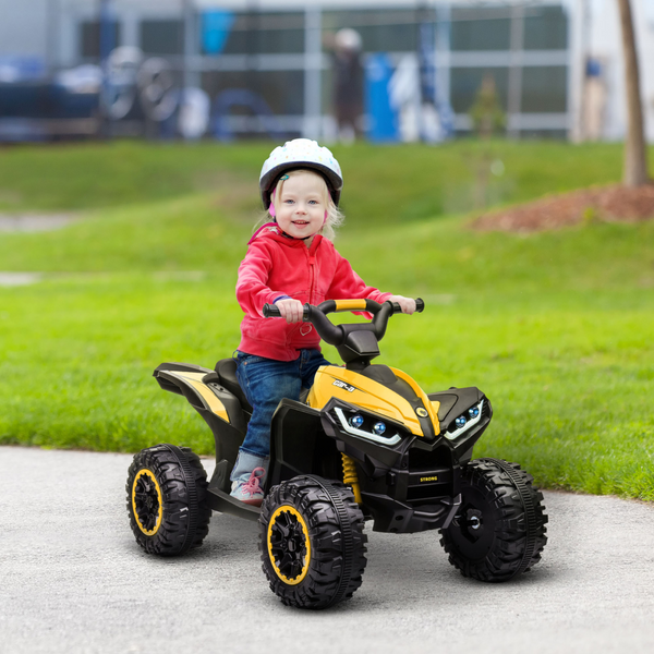 12V Kids Electric Quad Bike — Yellow