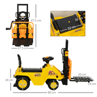 Kids Ride-On Forklift with Fork Tray, Under-Seat Storage, Backrest