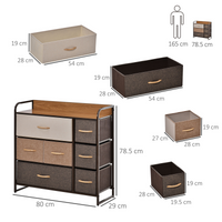 7-Drawer Fabric Dresser, Storage Organizer