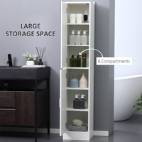Kleankin Tall Mirrored Bathroom Cabinet