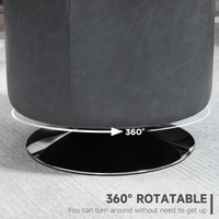 360° Swivel Foot Stool – Grey