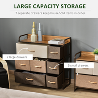 7-Drawer Fabric Dresser, Storage Organizer
