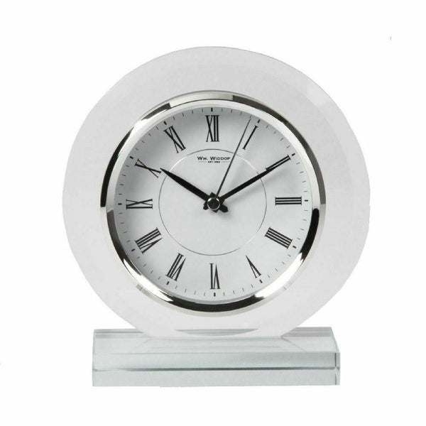 Wm. Widdop Round Glass Mantel Clock - Timeless Precision & Style