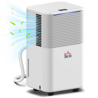 White air conditioner with brand logo on a white background