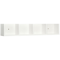 White 4-Grid Multi-Media Wall Shelf