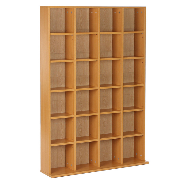 24-Shelf Storage Rack Unit  with Adjustable Shelves (Beech)