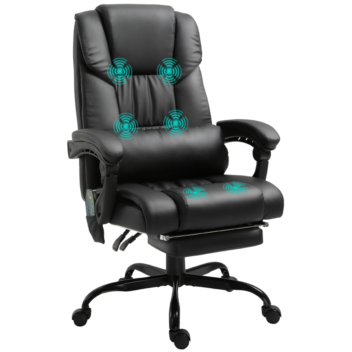 PU Leather Massage Racing Chair - Electric, Remote, Angle-Adjustable